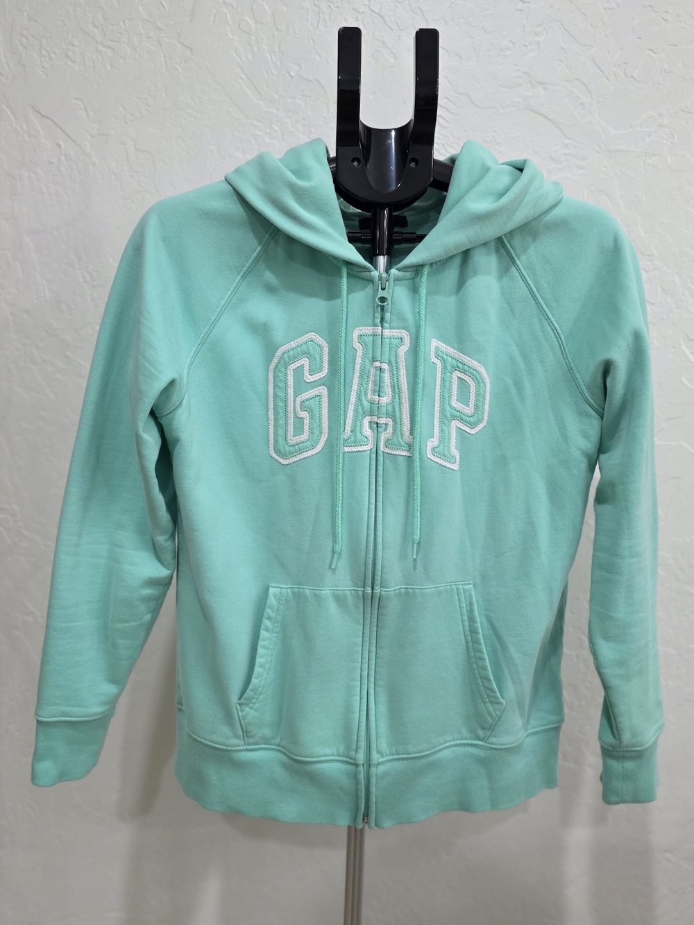 GAP Women's Mint Green Full-Zip Hoodie Jacket
